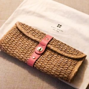 Kate Spade Wicker Straw Clutch